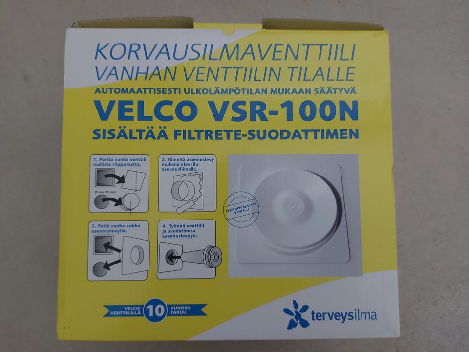 Korvausilmaventtiili Velco VSR-100N (uusi)