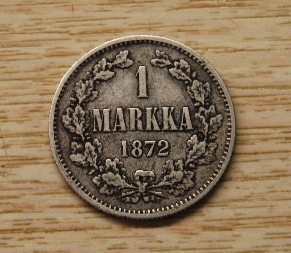 1 Markka 1872 Hopeaa Aleksanteri II