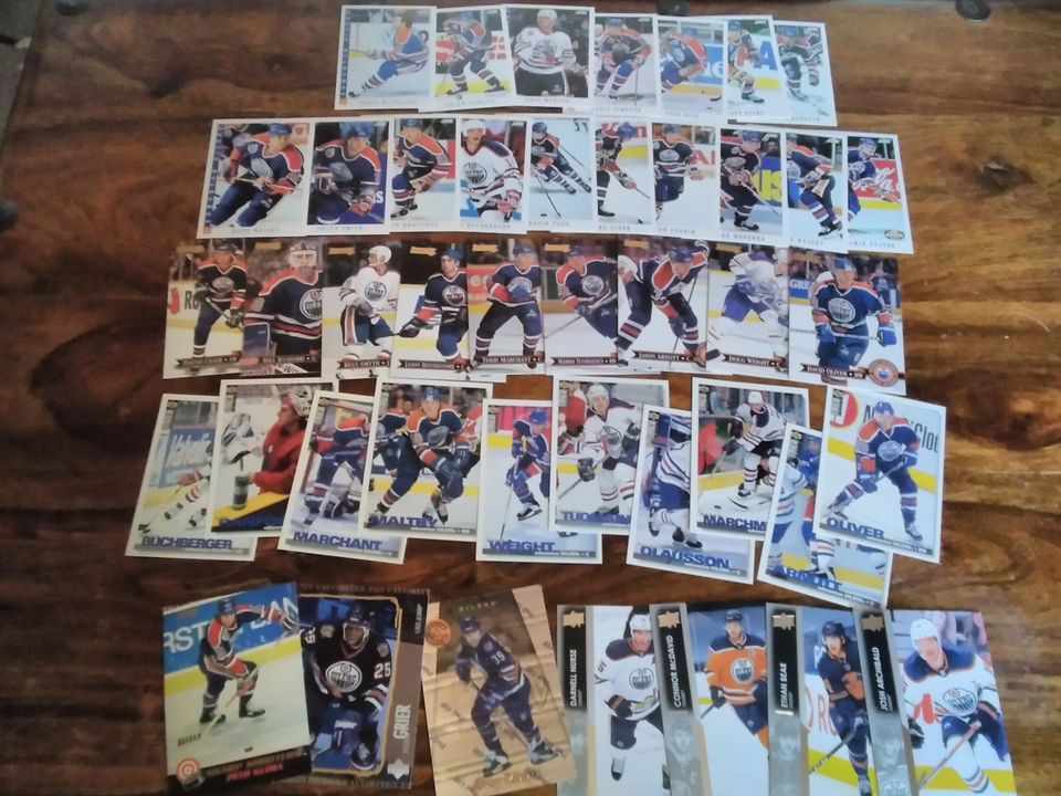Edmonton Oilers-jääkiekkokortteja postitettuna