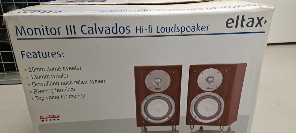 Eltax Monitor III Calvados HI FI kaiuttimet käyttämättömät