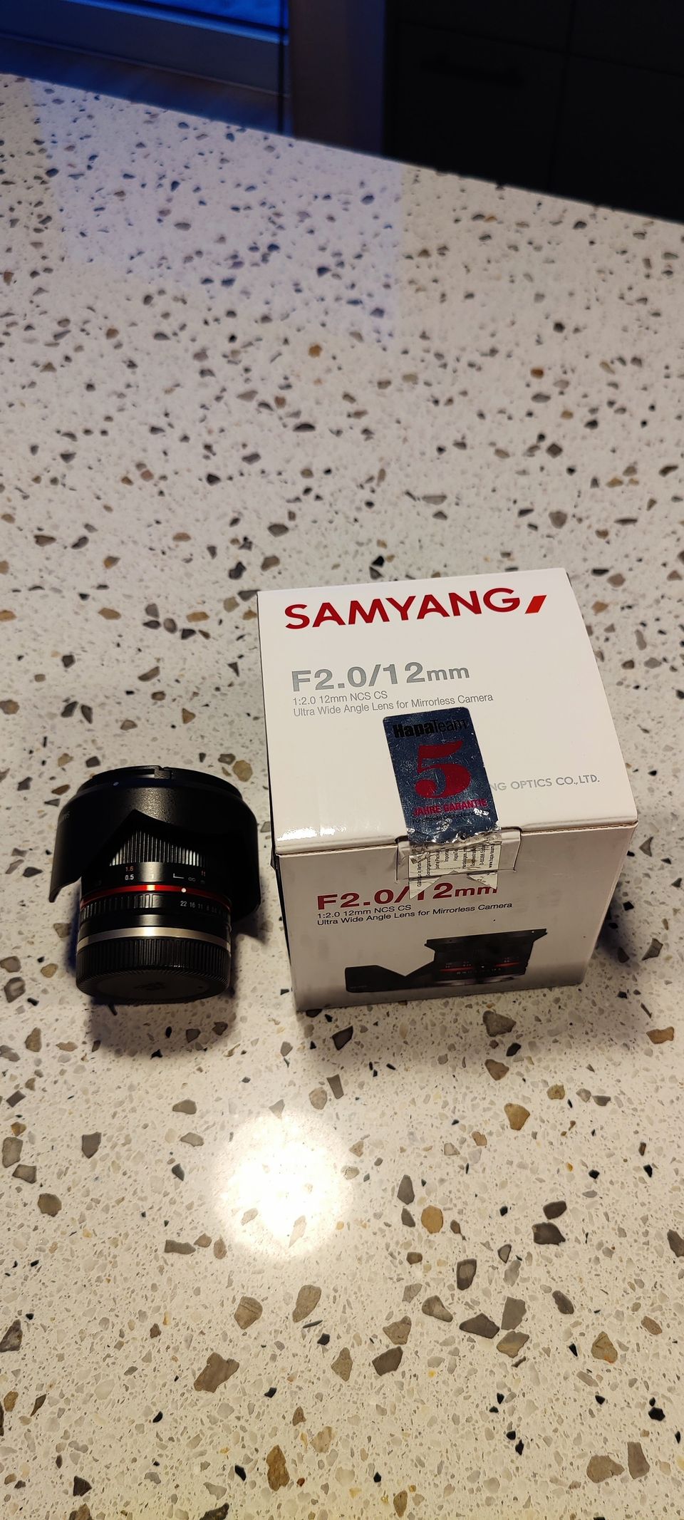 Samyang 12mm f/2.0 objektiivi (sony e)