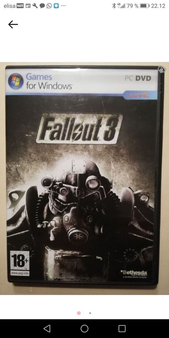 PC DVD Fallout 3 peli