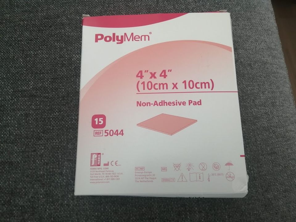 PolyMem haavasidos (5044) 10 x 10 cm, 15 kpl pakkaus