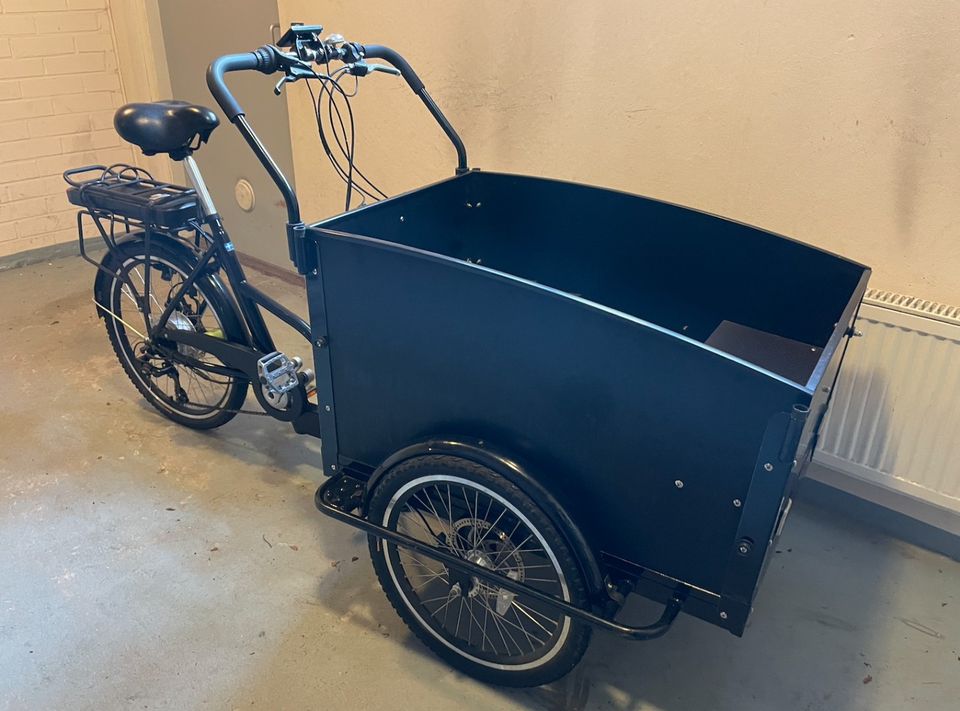 Täydellisesti huollettu laatikkopyörä Cargobike of Sweden sähköavusteinen