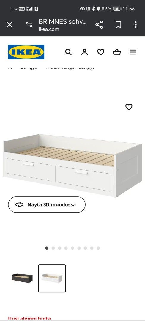 Ikean Brimnes sohvasänky