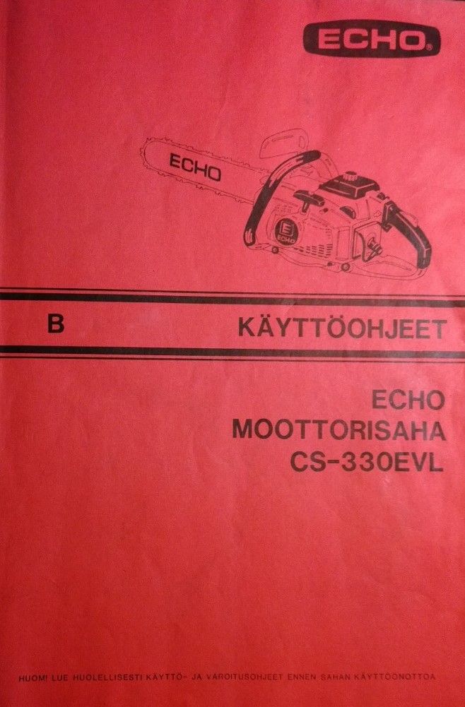 Moottorisahan Echo CS-330VL käyttöohje