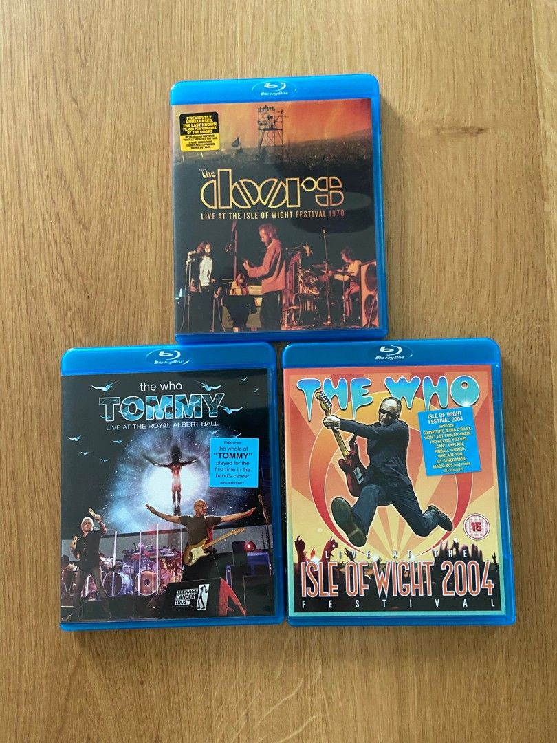 The Who ja The Doors Blu-Ray levyjä