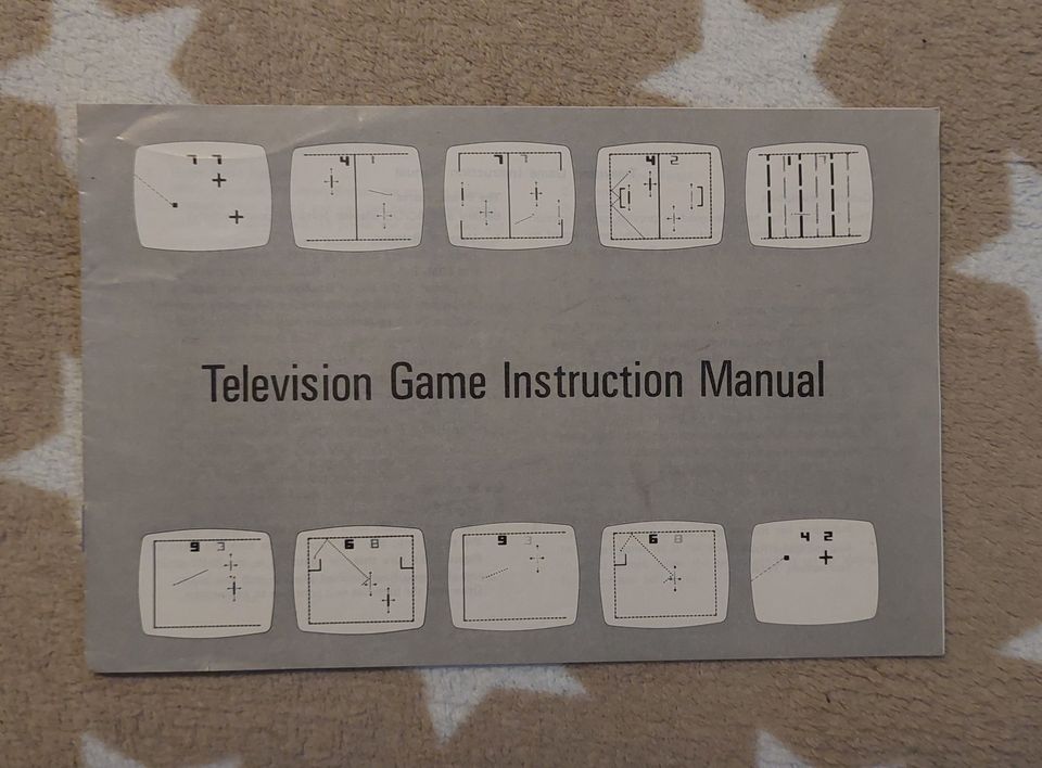 Pong TV pelin käyttöohje 70-luvulta