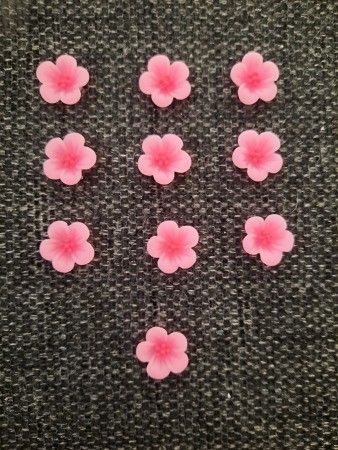 10 kpl Pinkki kukka koriste