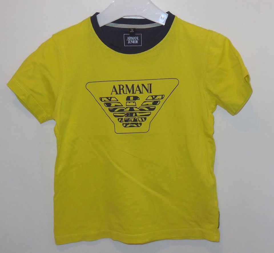 Armani keltainen T-paita logoprintillä 124 cm (7)