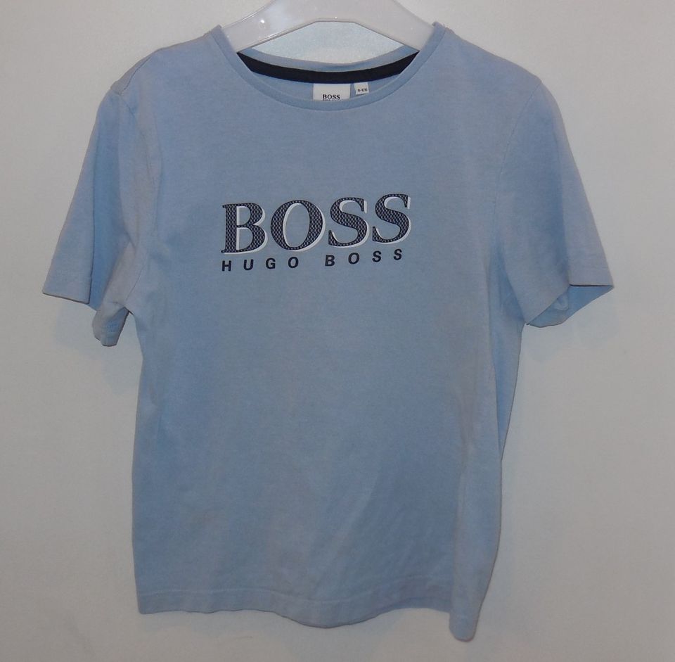 Boss vaaleansininen T-paita logoprintillä 128 cm (8)