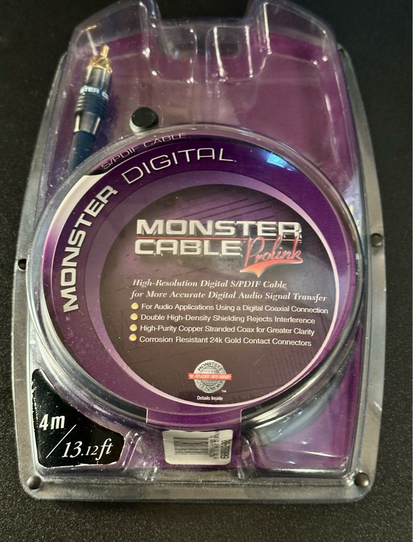 Monster Cable 24k Gold RCA-Digital-S/PDIF