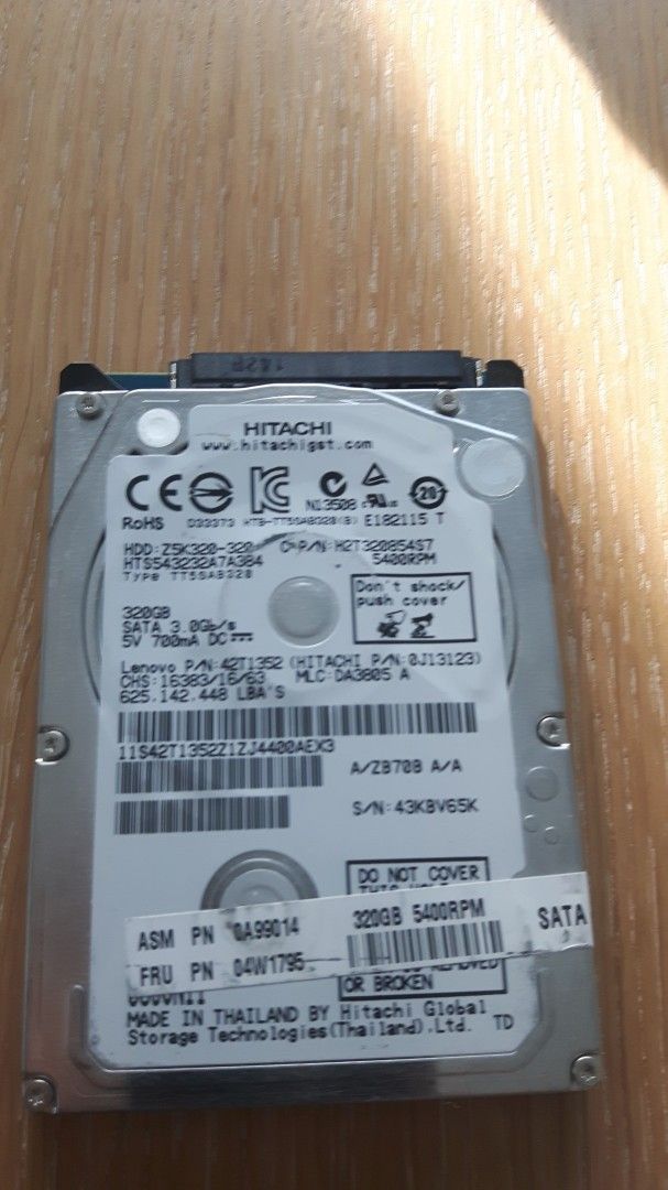 Hitachi HDD SATA 320 GB kovalevy