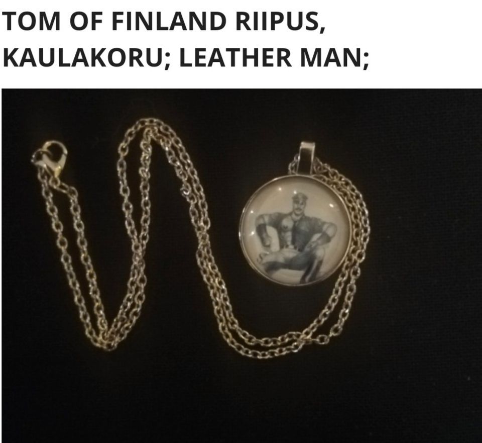 Tom of finland riipus, kaulakoru; leather man