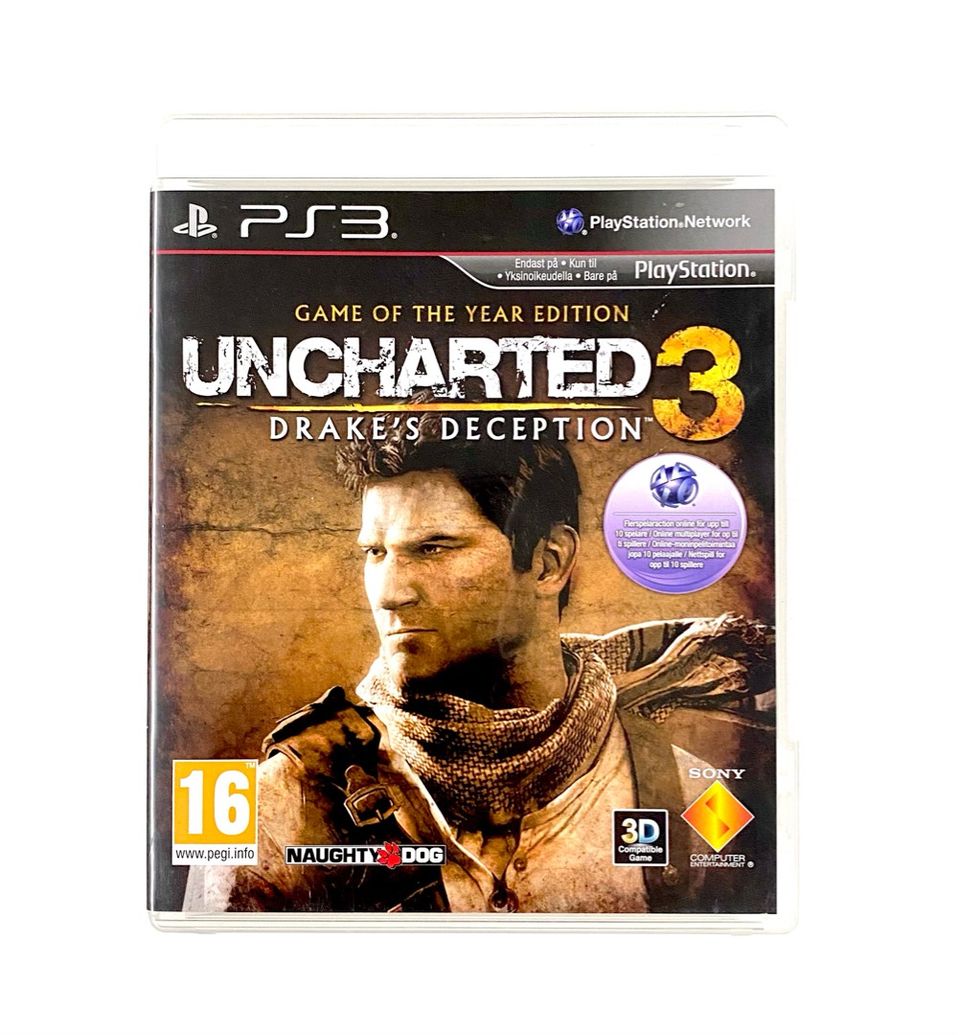 Uncharted 3 Drakes Deception - PS3 (+muita pelejä)