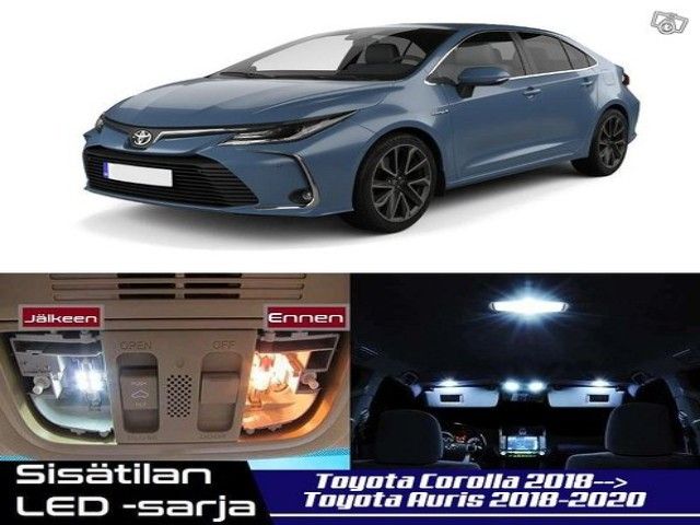 Toyota Corolla / Auris Sisätilan LED -sarja ; x9