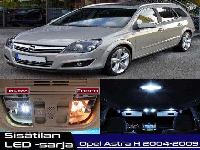 Opel Astra H Sisätilan LED -sarja ;12 -osainen