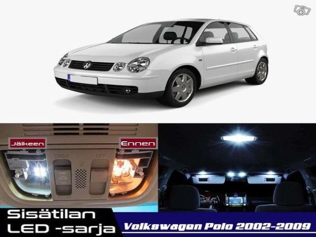 VW Polo (6Q) Sisätilan LED -sarja ;12 -osainen