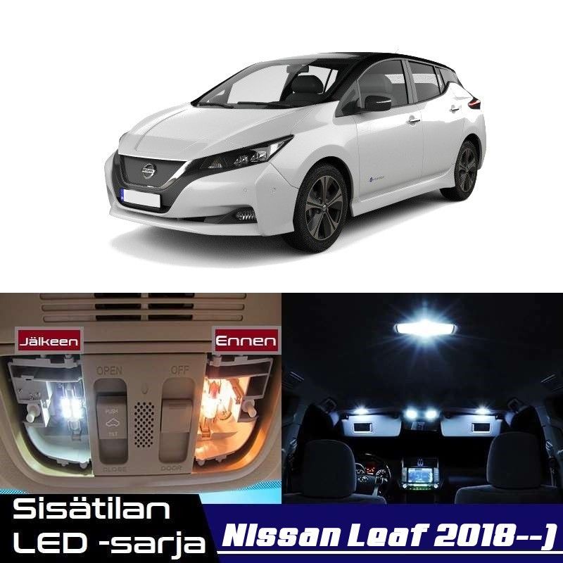 Nissan Leaf (ZE1) Sisätilan LED -muutossarja 6000k