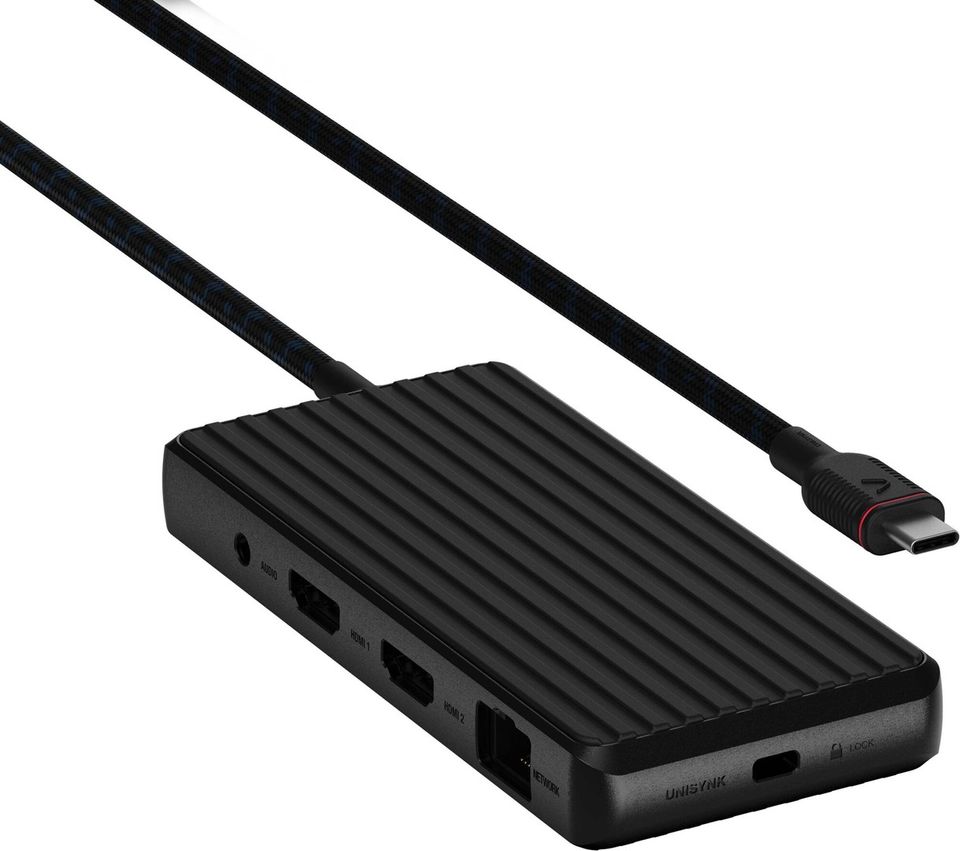 Unisynk 9 Port 4K 100W USB-C hubi (black)