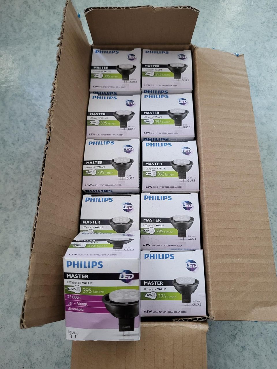 Philipsin 6,3W spotti 10kpl.