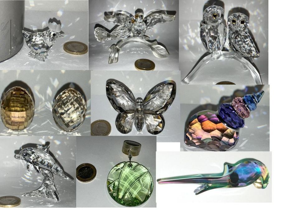 Swarovskin kristallisia koriste-esineitä & kristallieläimiä, kappalehinnat
