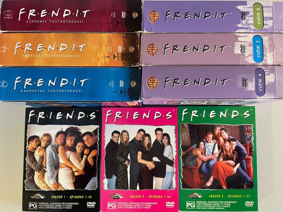 Friends Frendit DVD kaudet 1 - 6 ja 8 - 10