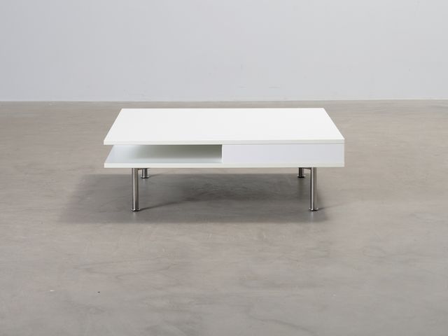 Sohvapöytä valkoinen 95 x 95 cm