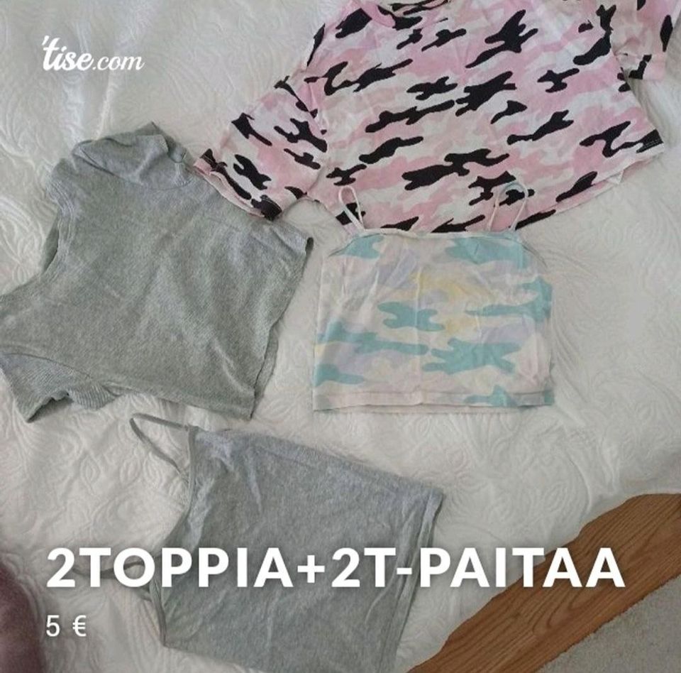 2 toppia + 2 t-paitaa