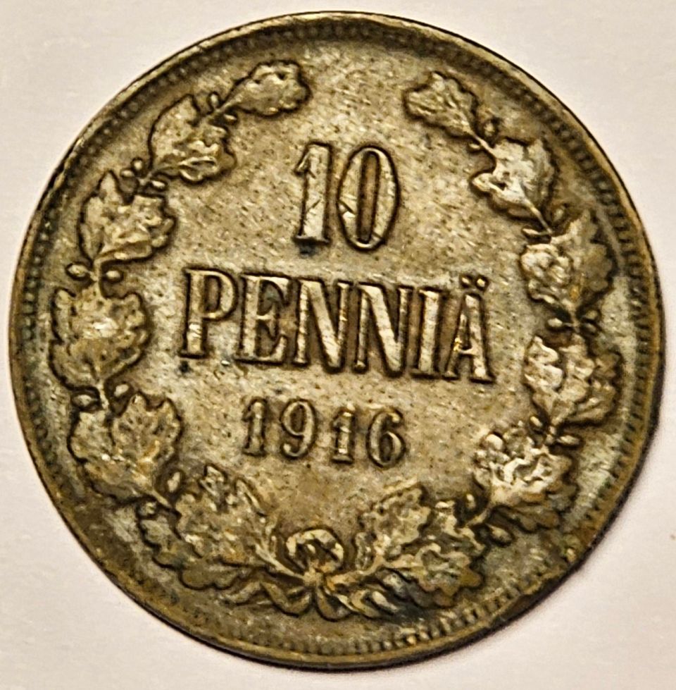 10 penniä vuodelta 1916