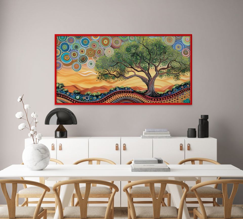 Australian Tree of Life Aboriginal art 122x60cm