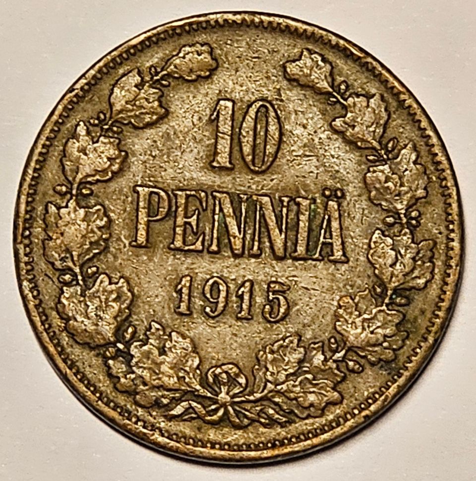 10 penniä vuodelta 1915