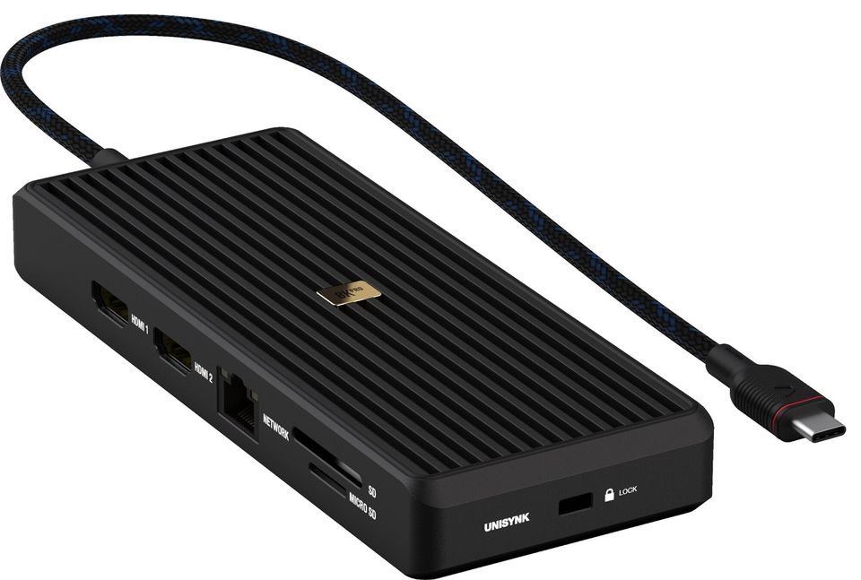 Unisynk 12 Port 8K 100 W USB-C hubi (musta)
