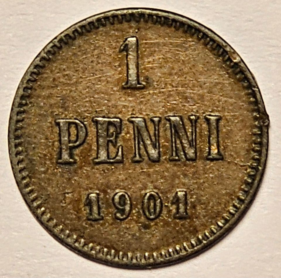 1 penniä vuodelta 1901