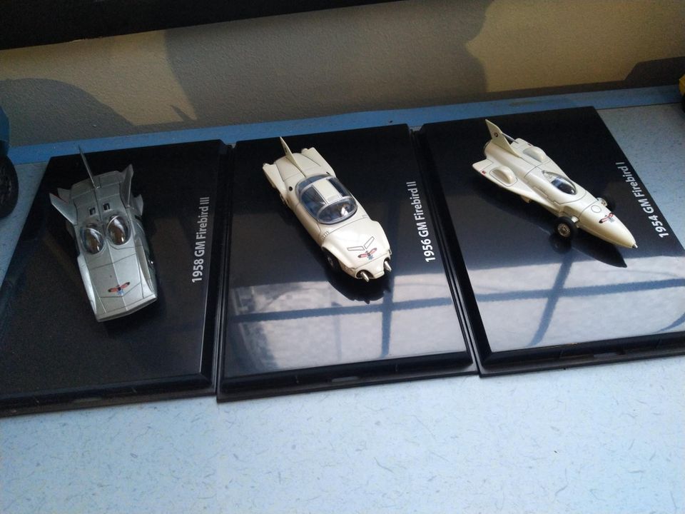 GM Firebird 1,2 ja 3 Norev pienoismallit