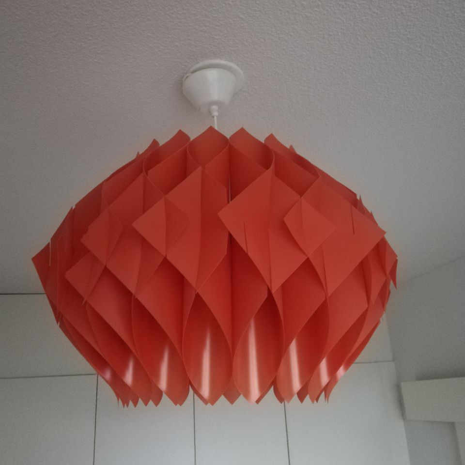 Vintage retro punainen/oranssi lamppu Lars Schioler Butterfly