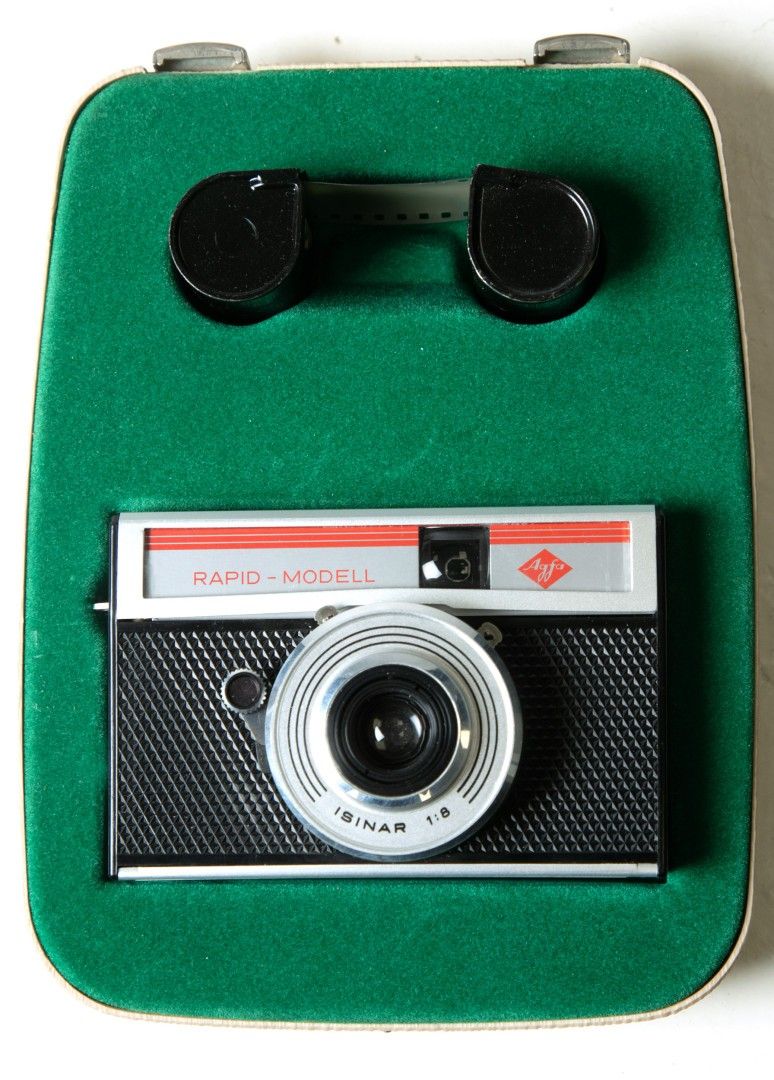 Vintage kamera Agfan Rapid Modell Demonstration