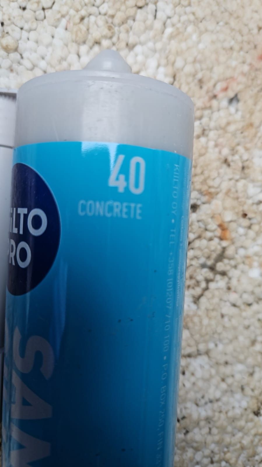 Saniteettisilikoni Kiilto Pro Sanitary Silicone 40 concrete