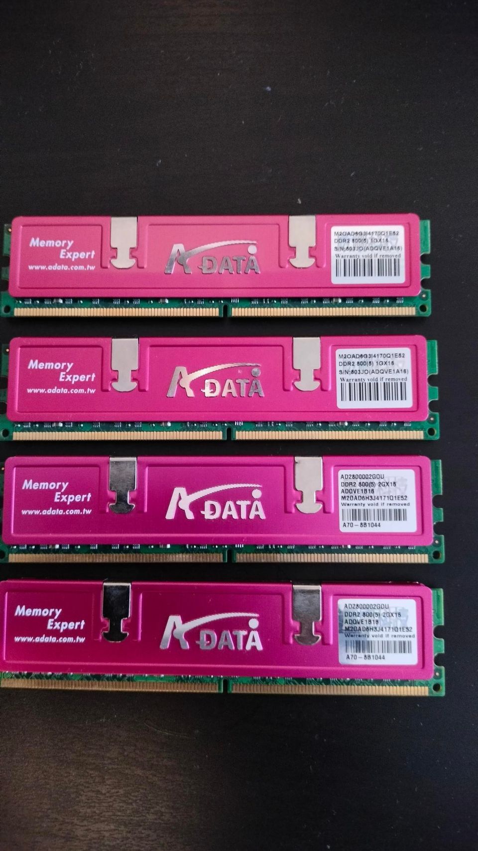A-data DDR2 800mhz 6GB keskusmuistia