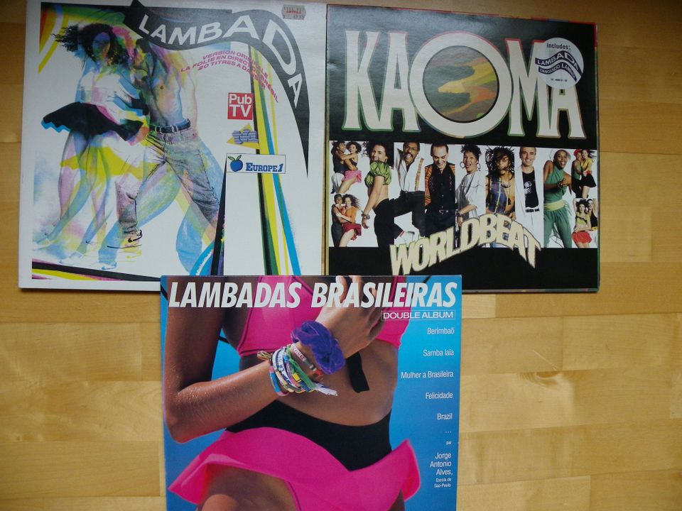 5 LP-levyn paketti; Lambada + Lambadas Brasileiras Tupla LP-levyt + Kaoma LP