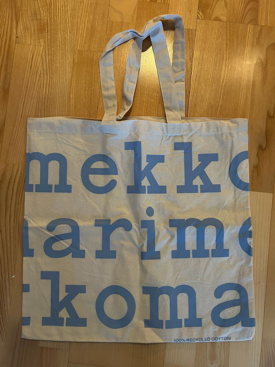 Marimekko vaaleansininen logokassi uusi