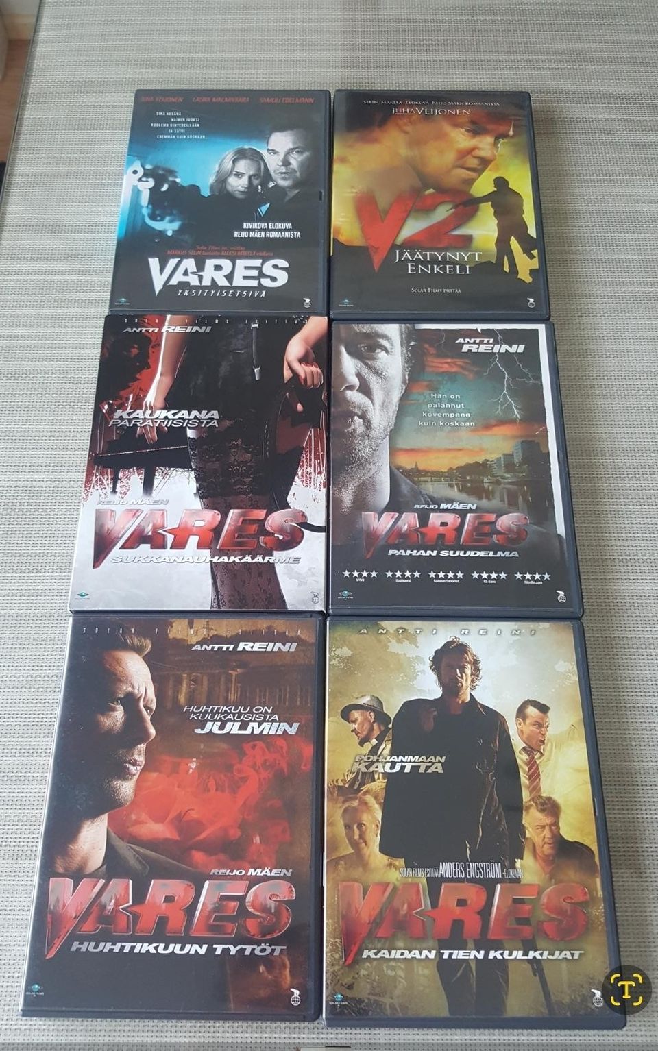 Vares DVD elokuvat 6kpl