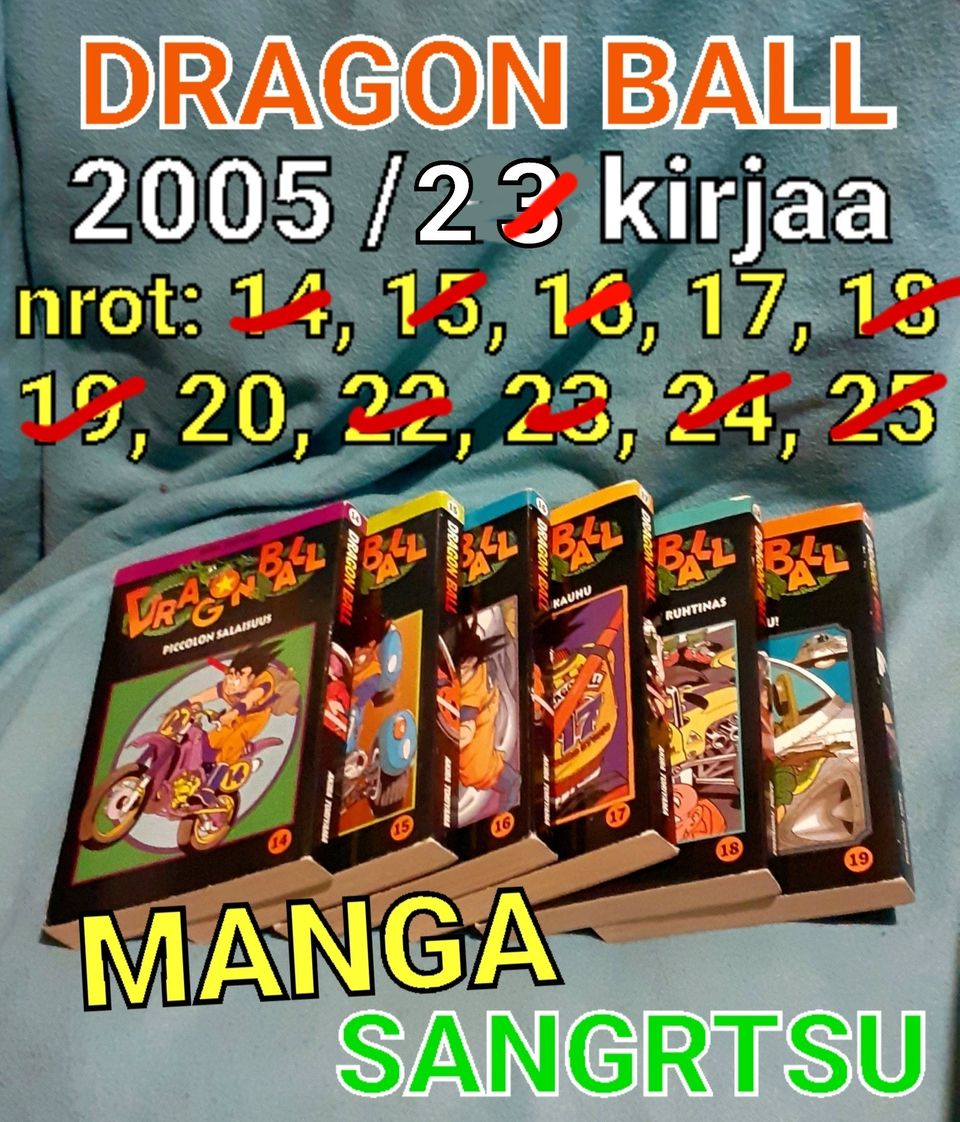 Manga Dragon Ball sarjakuvakirjoja 2 euroa kpl