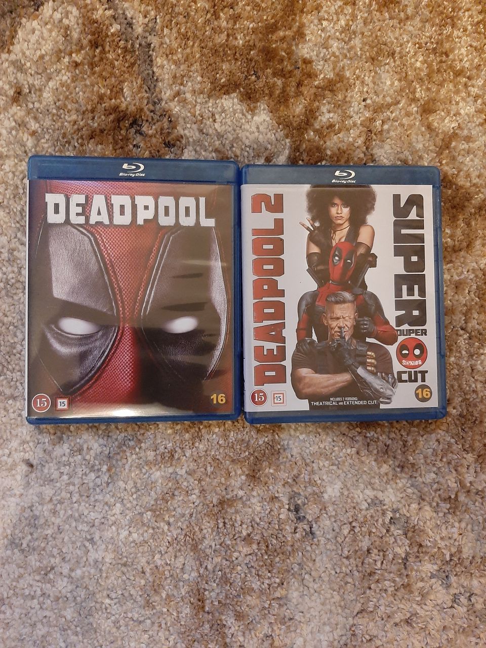 Deadpool elokuvat 1 ja 2 osat blurayversioina