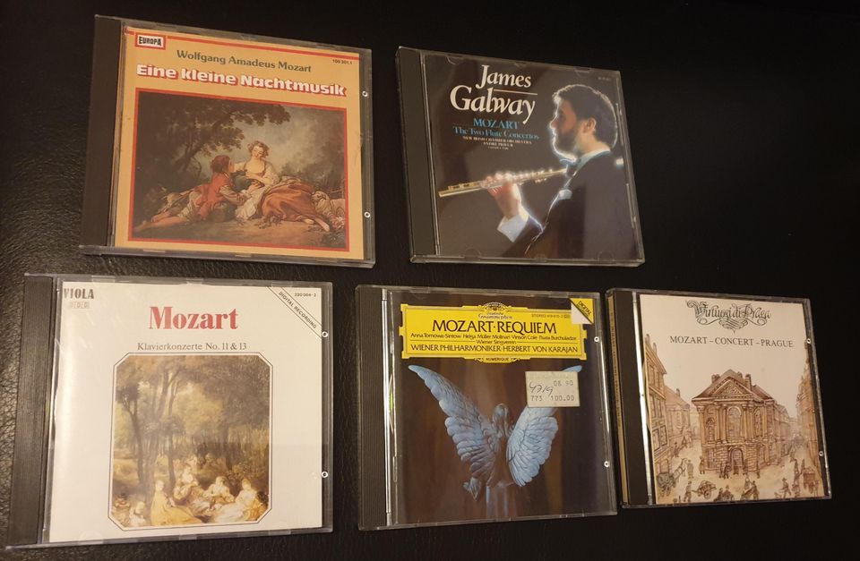 Mozart CD-levyt 5kpl yht. 3e
