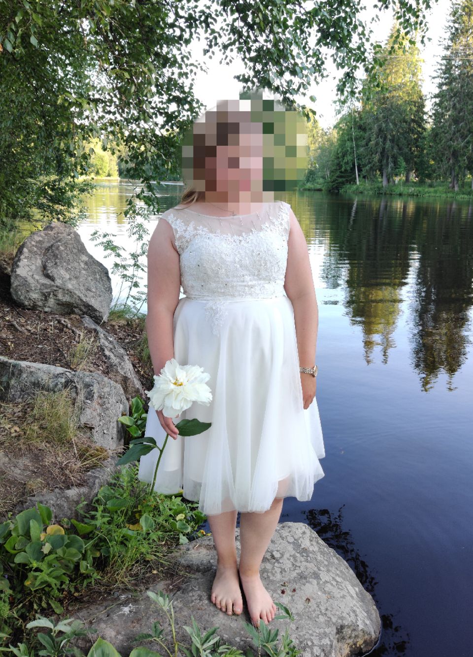 Valkoinen mekko koko 42