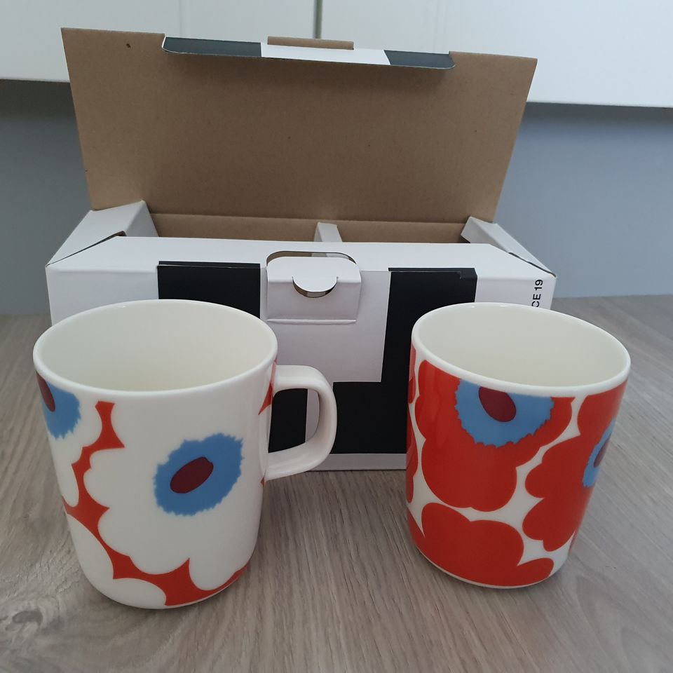 Uusi Marimekko unikko 2x2,5dl mug