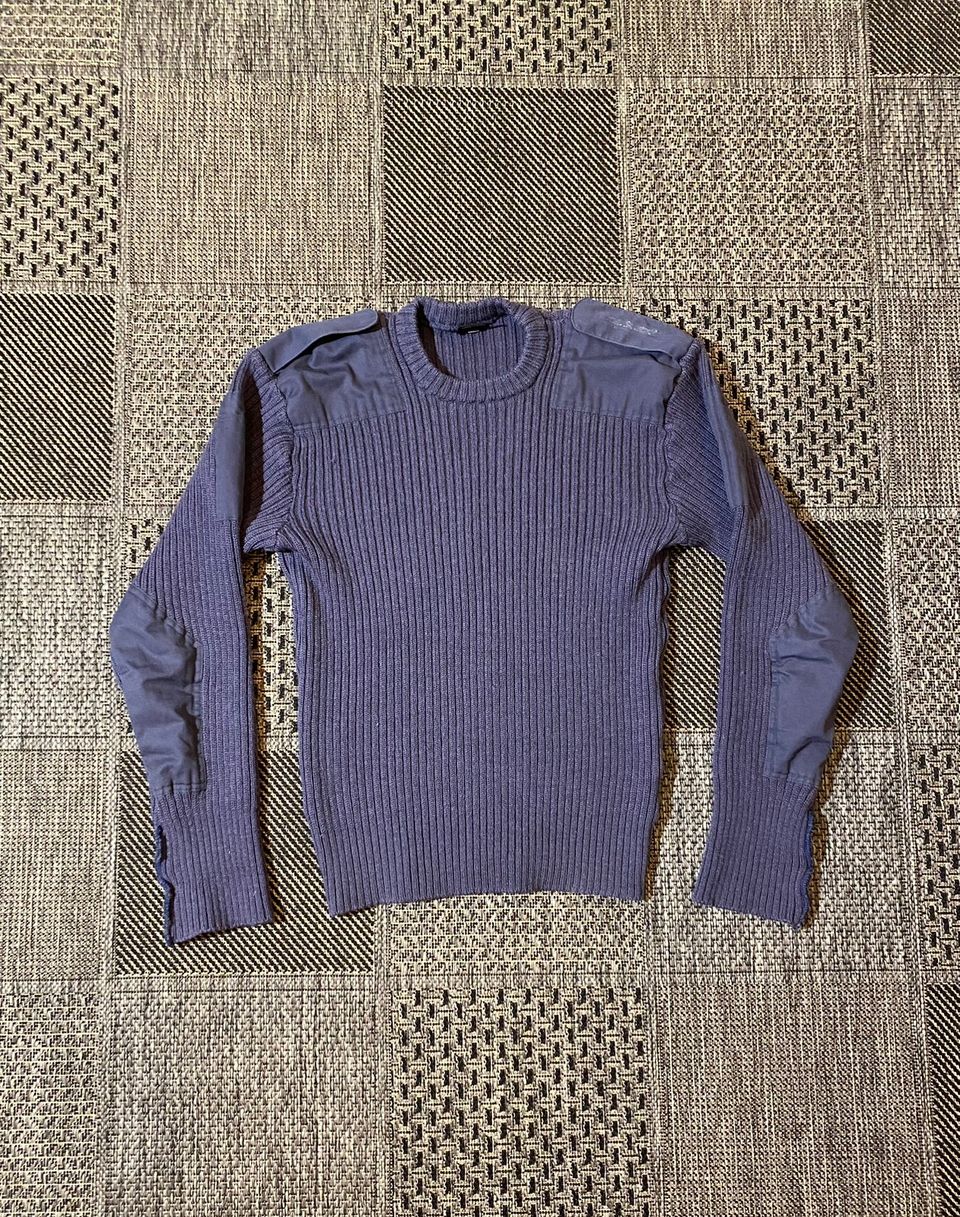 CLIPPER mens XXL 100%wool heavy army/navy knit Denmark