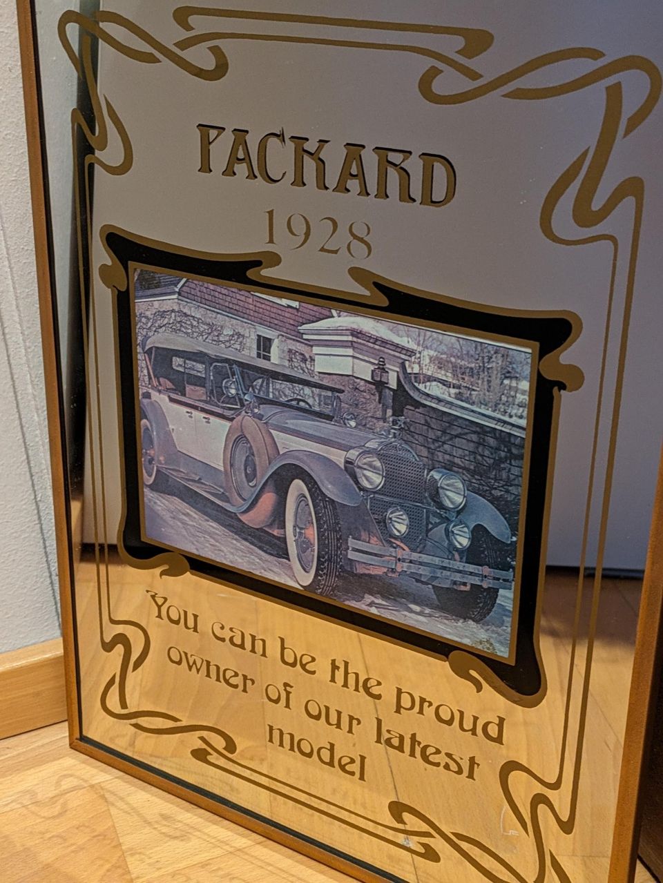 Packard 1928 auto taulu/peili