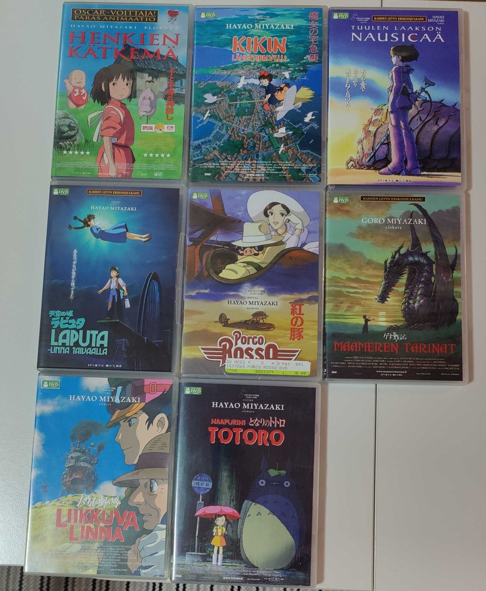 Studio Ghiblin DVD-elokuvia